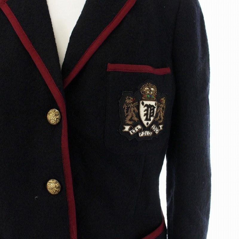 ポロ ラルフローレン テーラードジャケット シングル 3B ワッペン