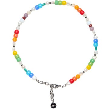 MIXTURE MP046 多彩琉璃珠 串接天然淡水珍珠 項鍊