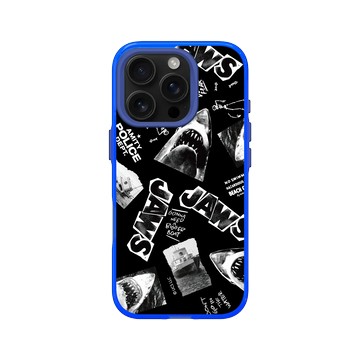 iPhone 16 Pro Clear 激光藍 - Jaws - 大白鯊 - 黑白圖案