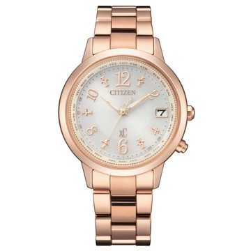 CITIZEN 星辰 xC 廣告款俏皮浪漫光動能電波鈦金屬女錶-36mm(CB1107-58A)
