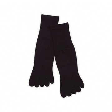 乾爽吸汗五趾長襪-素面 - 黑