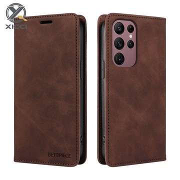 SAMSUNG XICCI 適用於三星 S25 Ultra/S25 Plus/S25/S25 Edge PU 皮革翻蓋包