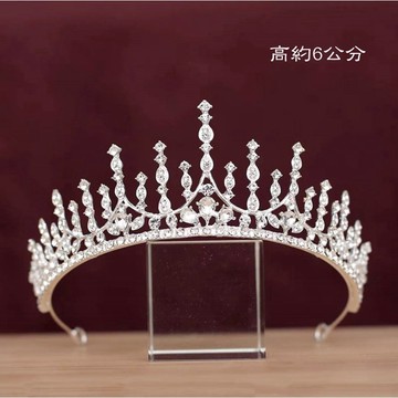 巴洛克水鑽公主皇冠頭飾新娘髮飾生日表演凡妮莎飾品