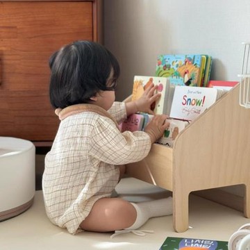 兒童繪本架木質書報架韓國ins海洋板雜志架兒童房布置書籍收納架