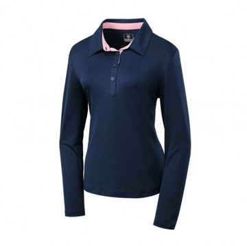 【【蘋果戶外】】山林 41P76 85 丈青 女 木醣醇涼感長袖上衣 透氣排汗 半門襟 吸濕排汗衣防曬 抗UV 彈性 Mountneer 春夏