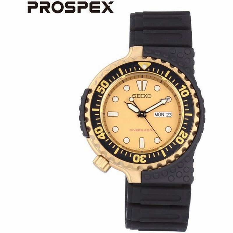 Prospex プロスペックス Seiko セイコーダイバースキューバ ジウジアーロ 腕時計 時計 メンズ 防水 限定 クオーツ ラバー ブラック ゴールド Sbee002 通販 Lineポイント最大0 5 Get Lineショッピング