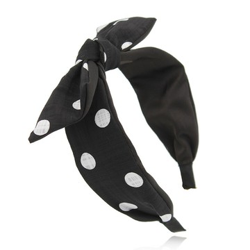 波點蝴蝶結發箍女頭箍寬發帶夏季仙氣發卡網紅年新款高級高端