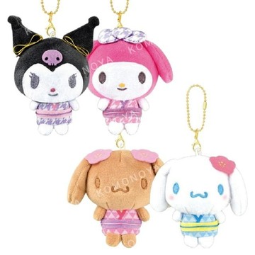 小禮堂 Sanrio 三麗鷗 絨布磁鐵雙吊飾 (好友款) 美樂蒂 酷洛米 大耳狗 摩卡