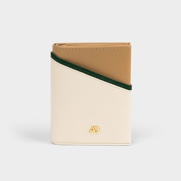 ANY DI 德國時尚真皮多功能小皮夾 - 沙影奶霧