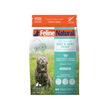 K9 Feline Natural 牛+鱈魚 貓咪冷凍乾燥鮮肉餐 800g (貓飼料)