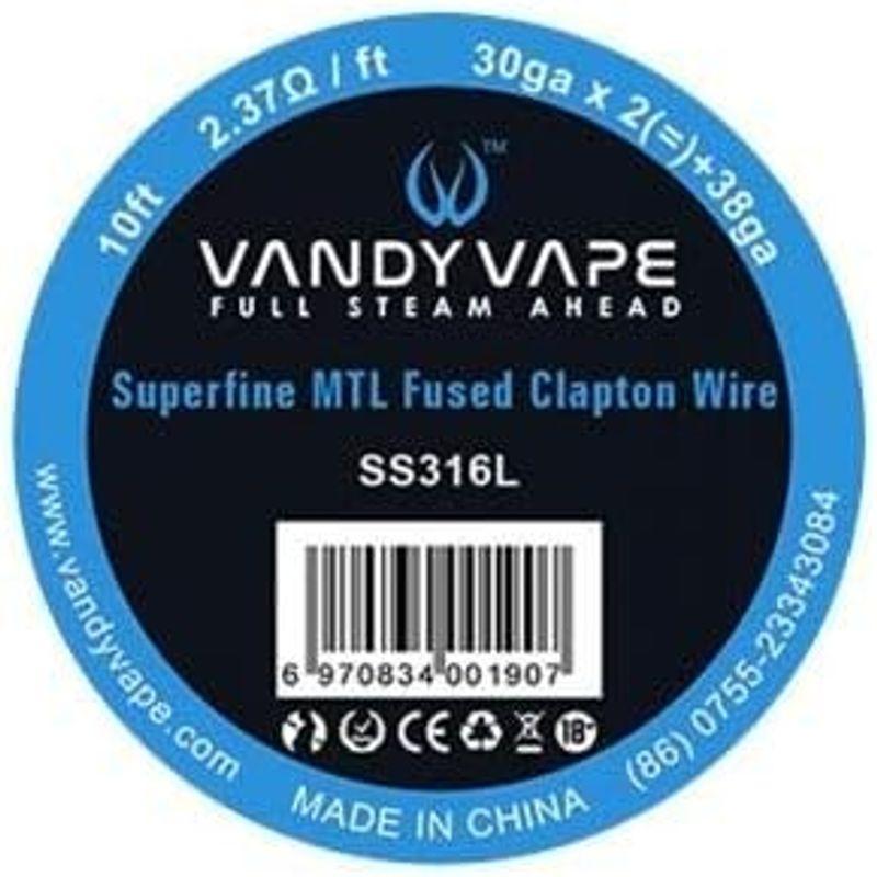 VANDY VAPE MTLに最適 Super Fine MTL Fused Clapton Wire スーパーファインクラプトンワイヤー