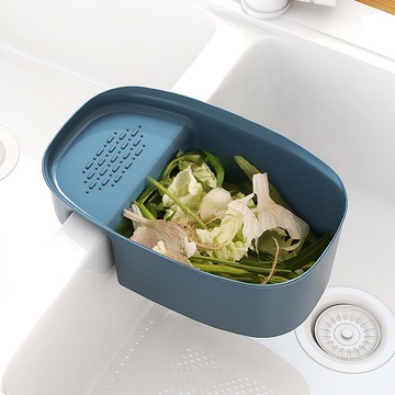 廚房水槽瀝水籃水池置物架濾水洗碗水池免打孔廚余蔬果瀝水收納籃