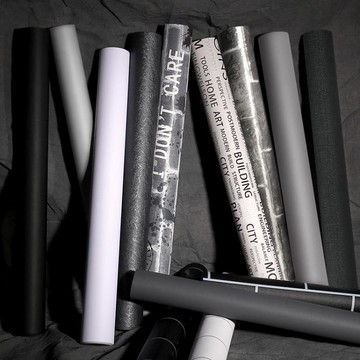 灰色牆紙宿舍男生寢室大學生壁紙背景牆貼紙自黏防水防潮臥室家用 99購物節