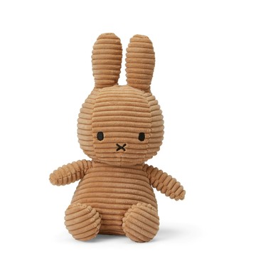 BON TON TOYS Miffy米菲兔ECO燈芯絨填充玩偶-奶茶 23cm