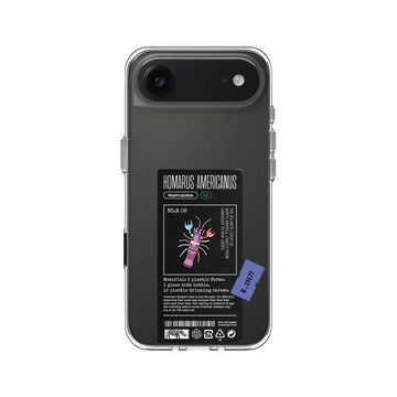 iPhone Air Clear Case（相機按鈕） 透明 - Marine Debris - 玻璃瓶美洲螯龍蝦