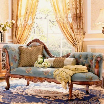 公司貨 附發票 免運 美式實木貴妃椅客廳陽臺歐式躺椅歐美風小沙發小戶型懶人椅美人榻