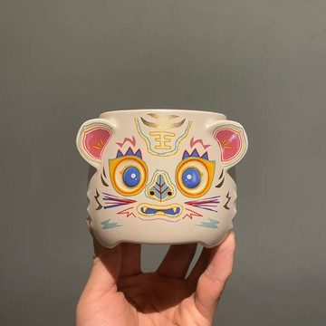星巴克杯子2026新年禮物虎年可愛卡通生肖傳統老虎馬克杯陶瓷咖啡水杯新春禮物