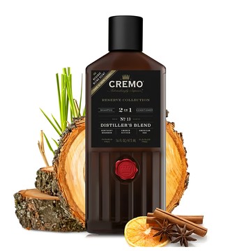 CREMO 威士忌酒廠精選二合一洗髮精  473ml  1瓶