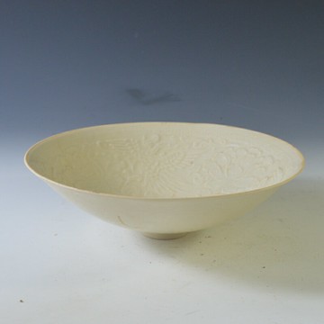 仿古瓷器 復古南宋風格 定窯白釉花卉紋碗 古董古玩老貨舊貨收藏