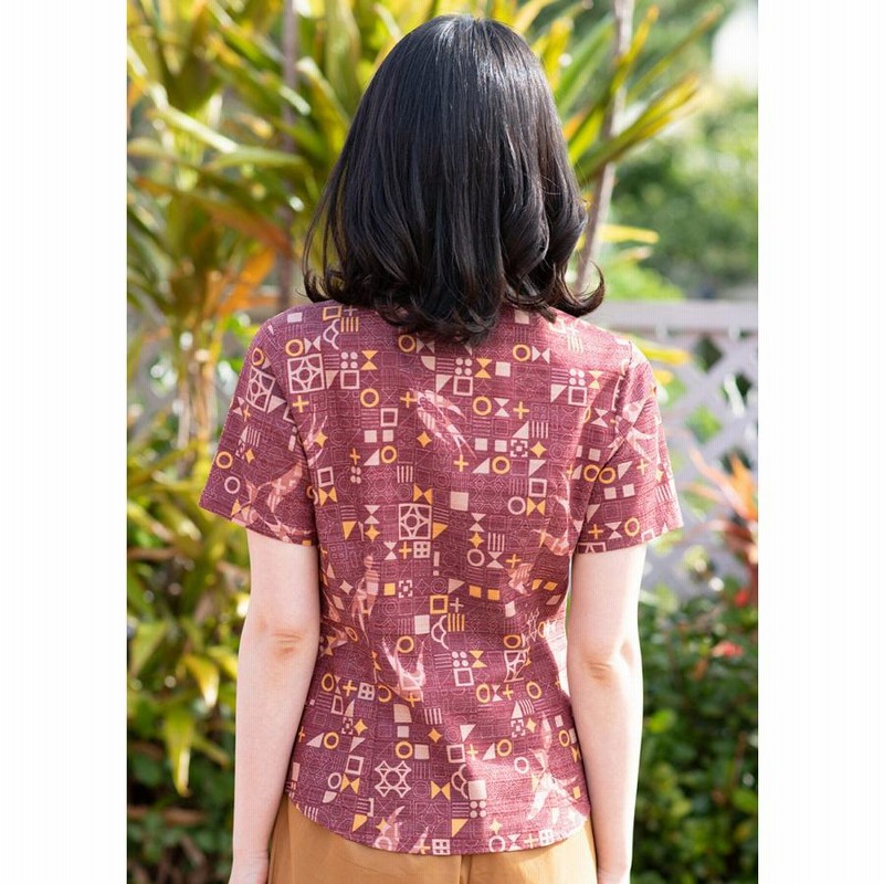 かりゆしウェア 沖縄 アロハシャツ MAJUN マジュン かりゆし 結婚式 売れ筋商品|||レディースシャツラウンド裾 送料/代引手数料無料 アンサンブルリーフ MAJUN かりゆしウェア 沖縄 アロハシャツ マジュン かりゆし