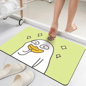 卡通浴室門口腳墊家用可愛鴨子進門軟墊家用易干地墊