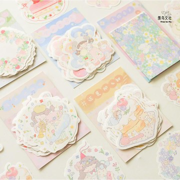 ❤NANI❤【分裝】羨鳥系列第四彈分裝便簽可愛少女便簽小清新異形便簽