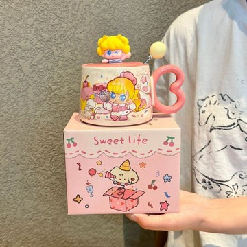 可愛甜心少女陶瓷馬克杯高顏值少女心送禮生日禮物伴手禮禮盒裝生日禮物 節日禮物 禮物