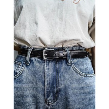 不銹鋼軟皮搽色復古女腰帶