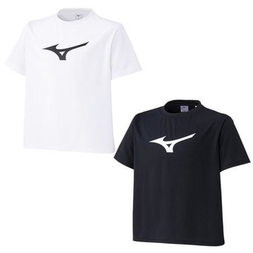 Mizuno 美津濃 防曬短袖上衣 男裝 排汗 抗菌 白/黑 32MAC94901/32MAC94909