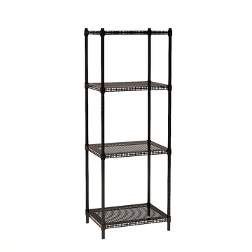 [客尊屋]粗管/沖孔/45x60x165hcm 黑武士沖孔 四層架黑武士