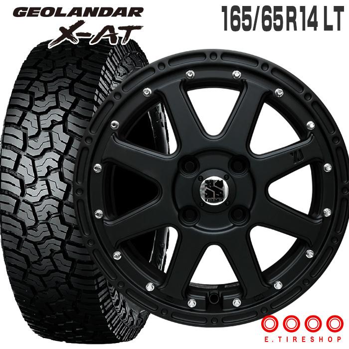 ジオランダー X-AT G016A 165/65R14 81/78 LT エクストリームJ 14×4.5 フラットブラック 4本ホイールセット ヨコハマ  LINEショッピング