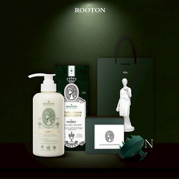 快速出貨【ROOTON】柔順秀髮！甦活植萃護髮素500ml+頭皮按摩梳+女神提袋
