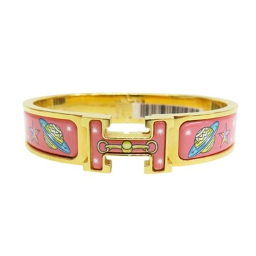 HERMES 愛馬仕 Clic H Chorus Stellarum 手環 粉色 琺瑯 二手精品 【二手名牌BRAND OFF】