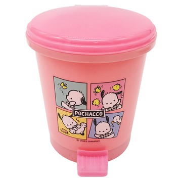 Pochacco 帕恰狗 按壓式垃圾桶 中款  16 x 12.5 x 15cm  粉色