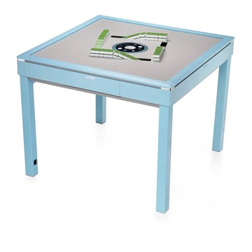 東方不敗｜電動麻將桌 樂雀台超薄折疊款 LQ-300-T6 淺藍框【廠商直寄】