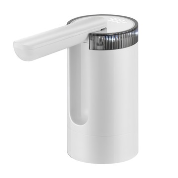 OMG 家用USB充電式數顯桶裝水抽水器  1個  白色