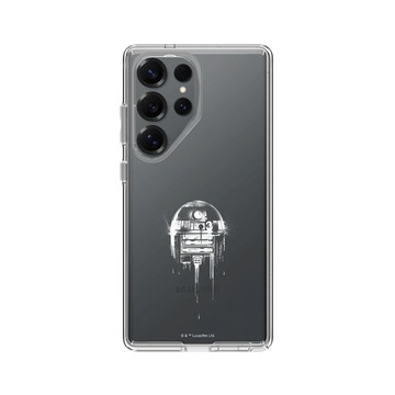 Galaxy S25 Ultra Clear 透明 - 迪士尼-星際大戰 Star Wars - R2D2-噴漆白