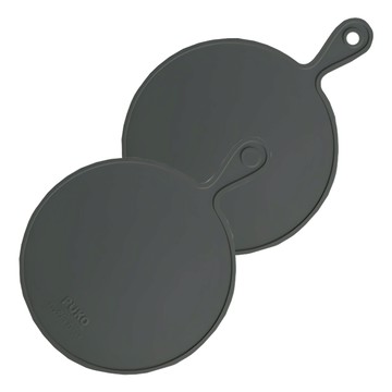 Puko 圓形矽膠隔熱鍋墊  灰色  2個