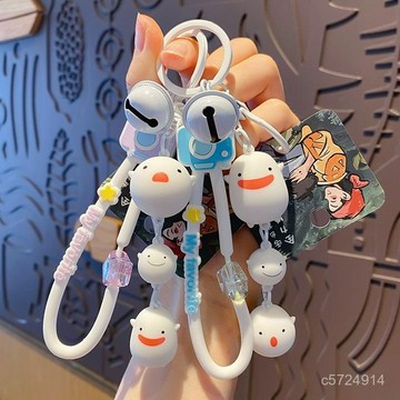 💗當下暢銷💗正版卡通哇啦哇啦鑰匙扣風鈴掛件可愛閨蜜包掛飾情侶書包掛件禮物