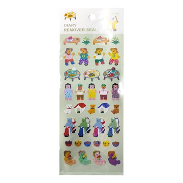 萌熊 販賣機裝飾貼紙Set DIY日記  1組