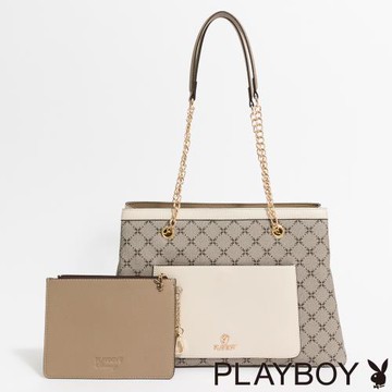 PLAYBOY - 托特包 Lélégance系列 - 卡其色