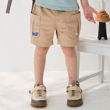 PIPPY 大口袋棉質工作短褲 卡其-090