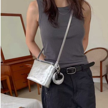 【Bucks&Leather】經典真皮硬挺側背包 - 現貨售完不補