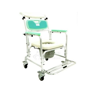 來而康 恆伸 機械椅 (未滅菌) ER-4601 鋁合金 附輪 背可調 便盆椅 洗澡椅 便椅 ER4601