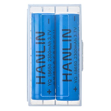 HANLIN充電電池 平頭 18650  2個  1盒