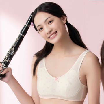 嬪婷-冰牛奶 AA70-85 少女內衣(粉)學生第二階段