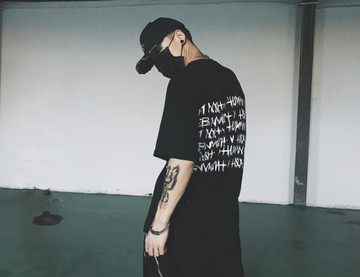 FINDSENSE MD 日系 潮 男 寬鬆 街頭時尚 後背特色字母印花 短袖T恤 字母T 特色短T