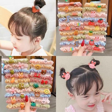 飾品-兒童小腸圈/現貨/兒童不傷髮小腸圈10入組 兒童丸子頭