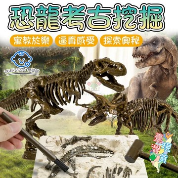考古挖掘恐龍【🏆蝦皮口碑賣家🔥台灣現貨】 恐龍化石 挖掘玩具 考古化石 兒童禮物  3D考古恐龍化石 DIY挖掘化石