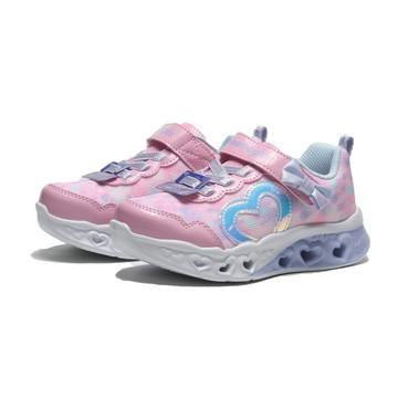 【蛇年最高折233】SKECHERS 童鞋 HEART LIGHTS 粉紅 愛心 發光 燈鞋 小童 302691NPKLV